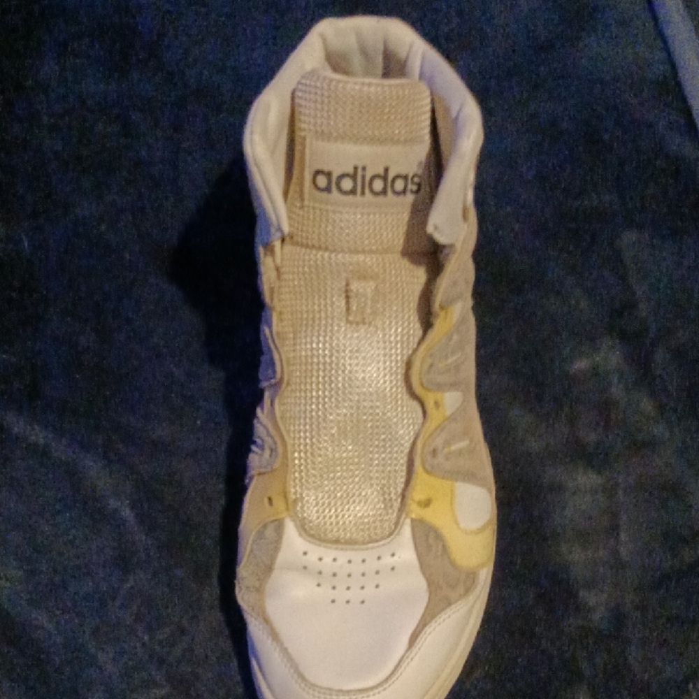 Adidas White and Tan Sneakers with Chunky Silhouette